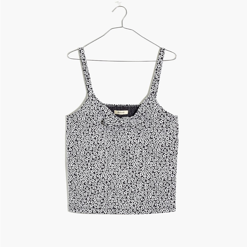 Madewell Daisy Jacquard Tie-Front Cami Top NWT